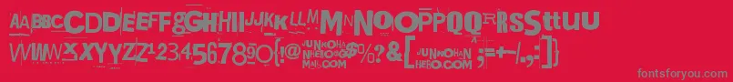 Подробнее о шрифте Kuusinollakahdeksan Шрифт Kuusinollakahdeksan – серые шрифты на красном фоне