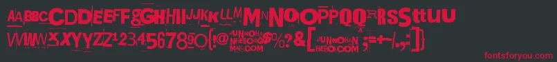 More about Kuusinollakahdeksan Font Kuusinollakahdeksan Font – Red Fonts on Black Background