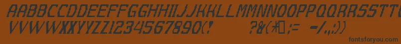 Gyrussian Font – Black Fonts on Brown Background