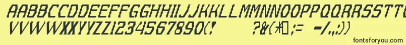 Gyrussian Font – Black Fonts on Yellow Background