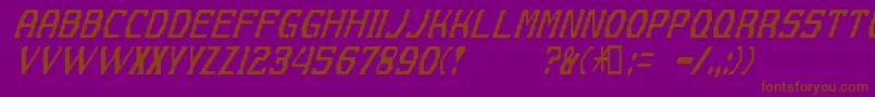 Gyrussian Font – Brown Fonts on Purple Background