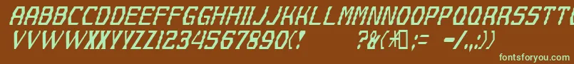 Gyrussian Font – Green Fonts on Brown Background