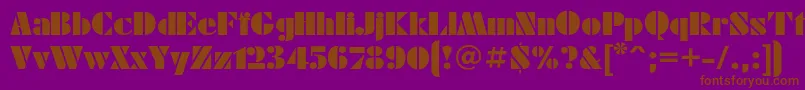 Futuraeugeniac Font – Brown Fonts on Purple Background