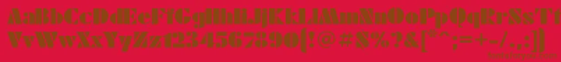 Futuraeugeniac Font – Brown Fonts on Red Background