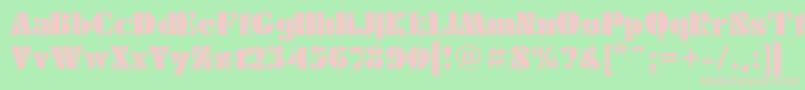 Futuraeugeniac Font – Pink Fonts on Green Background