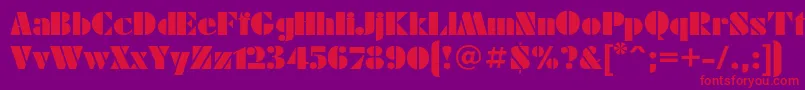Futuraeugeniac Font – Red Fonts on Purple Background