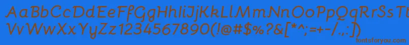Police BellotaBolditalic – polices brunes sur fond bleu