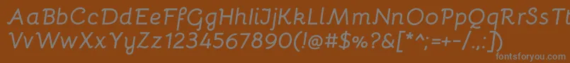 Fonte BellotaBolditalic – fontes cinzas em um fundo marrom