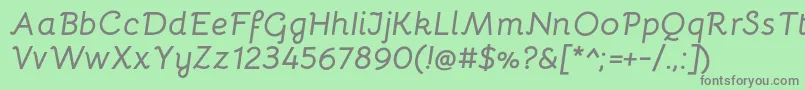Czcionka BellotaBolditalic – szare czcionki na zielonym tle