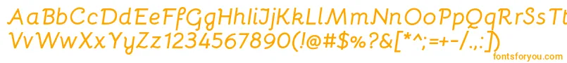 BellotaBolditalic Font – Orange Fonts on White Background