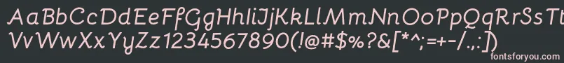 フォントBellotaBolditalic – 黒い背景にピンクのフォント