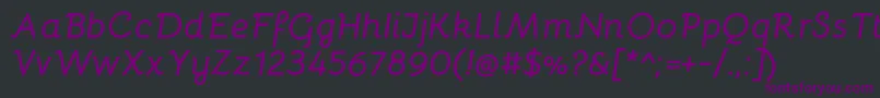 Шрифт BellotaBolditalic – фиолетовые шрифты на чёрном фоне
