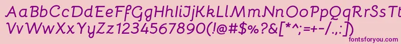 Шрифт BellotaBolditalic – фиолетовые шрифты на розовом фоне
