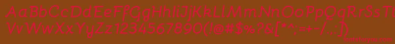 fuente BellotaBolditalic – Fuentes Rojas Sobre Fondo Marrón