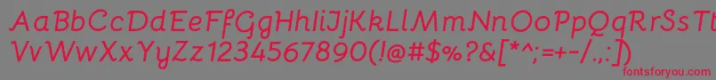 Шрифт BellotaBolditalic – красные шрифты на сером фоне