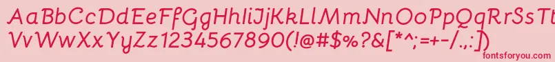 Шрифт BellotaBolditalic – красные шрифты на розовом фоне