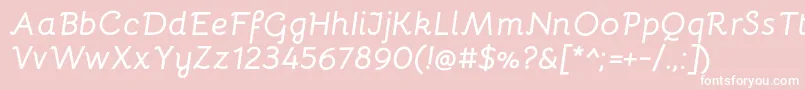 BellotaBolditalic Font – White Fonts on Pink Background