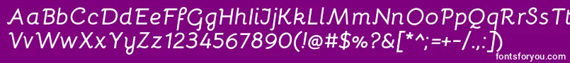 Шрифт BellotaBolditalic – белые шрифты на фиолетовом фоне