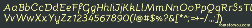 フォントBellotaBolditalic – 黒い背景に黄色の文字