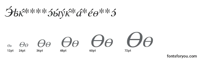Размеры шрифта CyrillicserifItalic