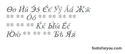Schriftart CyrillicserifItalic
