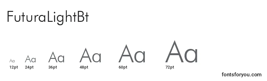 FuturaLightBt Font Sizes