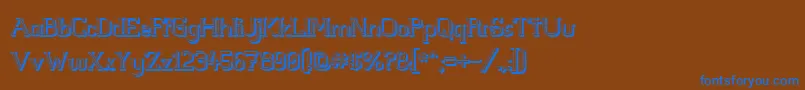Whitelinefever3D100 Font – Blue Fonts on Brown Background
