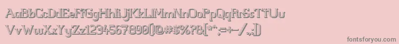Whitelinefever3D100 Font – Gray Fonts on Pink Background