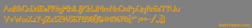 Whitelinefever3D100 Font – Orange Fonts on Gray Background