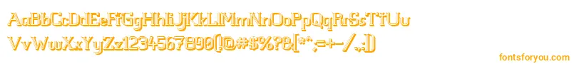 Whitelinefever3D100 Font – Orange Fonts on White Background