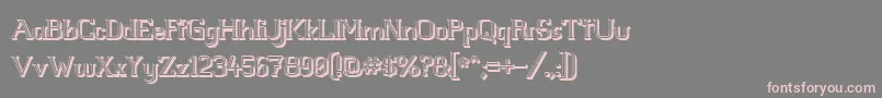 Whitelinefever3D100 Font – Pink Fonts on Gray Background