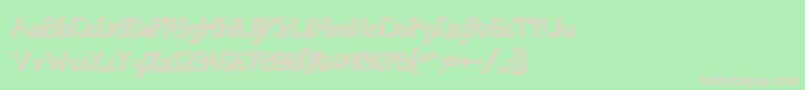 Whitelinefever3D100 Font – Pink Fonts on Green Background