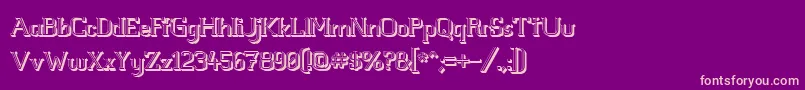 Whitelinefever3D100 Font – Pink Fonts on Purple Background
