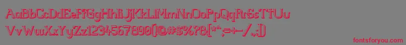 Whitelinefever3D100-Schriftart – Rote Schriften auf grauem Hintergrund