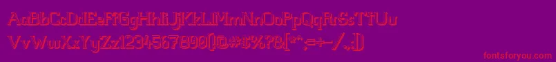 Whitelinefever3D100 Font – Red Fonts on Purple Background