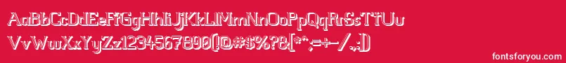 Whitelinefever3D100 Font – White Fonts on Red Background