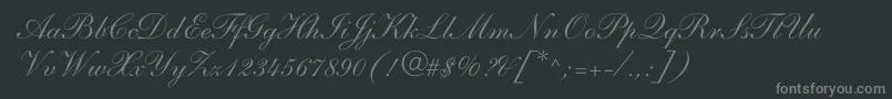 Шрифт NelsonScript – серые шрифты на чёрном фоне