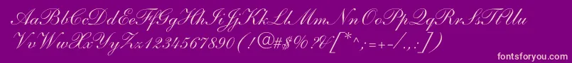 fuente NelsonScript – Fuentes Rosadas Sobre Fondo Morado