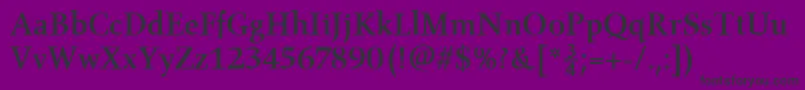 GilgameshMediumPlain-fontti – mustat fontit violetilla taustalla