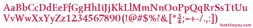 Шрифт GilgameshMediumPlain – красные шрифты