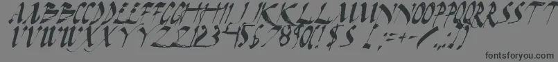 フォントDarkHorseItalic – 黒い文字の灰色の背景