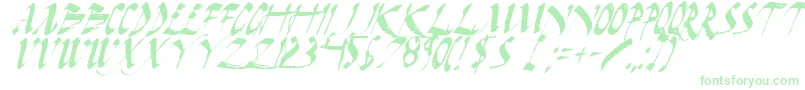 DarkHorseItalic Font – Green Fonts on White Background
