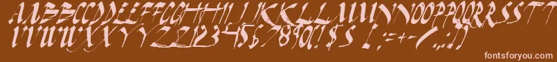 Police DarkHorseItalic – polices roses sur fond brun