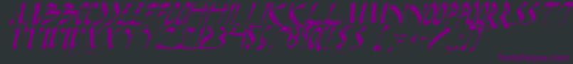 Шрифт DarkHorseItalic – фиолетовые шрифты на чёрном фоне