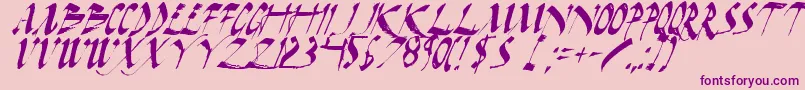 DarkHorseItalic Font – Purple Fonts on Pink Background