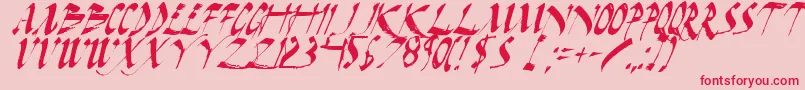 DarkHorseItalic Font – Red Fonts on Pink Background