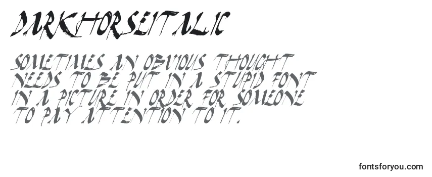 DarkHorseItalic Font