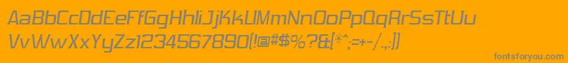 Шрифт VibrocentricItalic – серые шрифты на оранжевом фоне