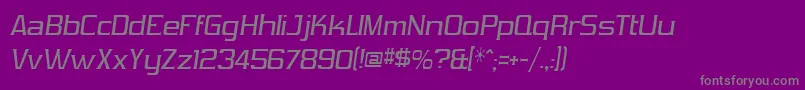 VibrocentricItalic Font – Gray Fonts on Purple Background