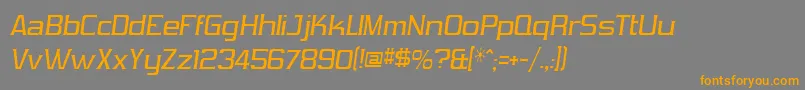 VibrocentricItalic Font – Orange Fonts on Gray Background